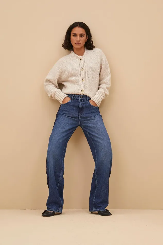 Women Jonas Bomber Cardigan Chalk Bybar Cardigans