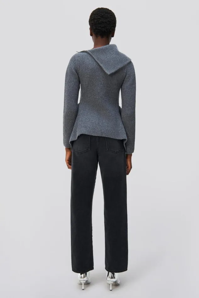Women Keyara Sweater Charcoal Melange Jonathan Simkhai Knitwear
