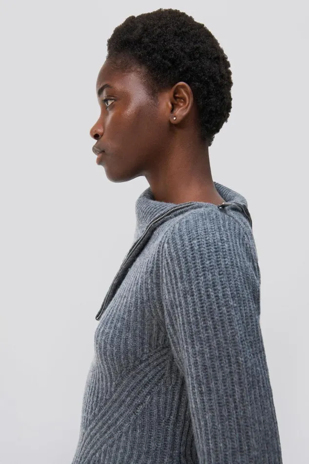 Women Keyara Sweater Charcoal Melange Jonathan Simkhai Knitwear
