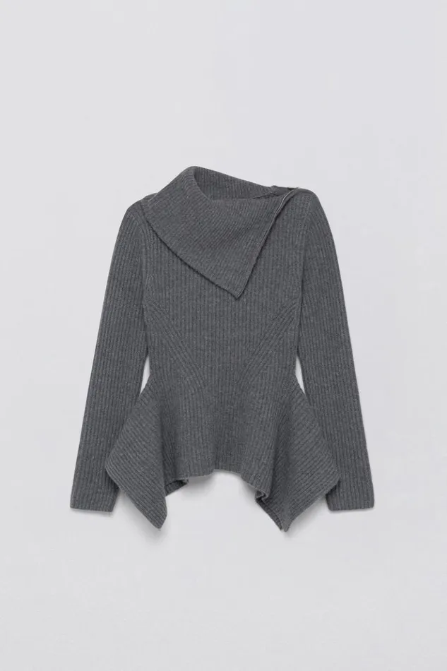 Women Keyara Sweater Charcoal Melange Jonathan Simkhai Knitwear