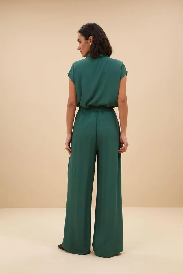 Women Kiek Viscose Top Deep Green Bybar Blouses Women Kiek Viscose Top Deep Green Bybar Blouses