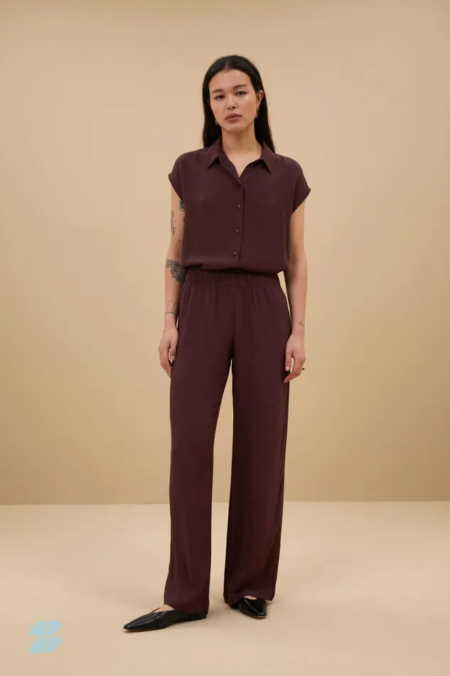 Women Kiek Viscose Top Pecan Bybar Blouses