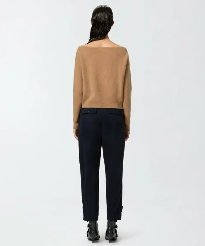 Women Knitwear Pinko Cashmereblend Sweater With Embroidered Logo Mocha Camel Women Knitwear Pinko Cashmereblend Sweater With Embroidered Logo Mocha Camel
