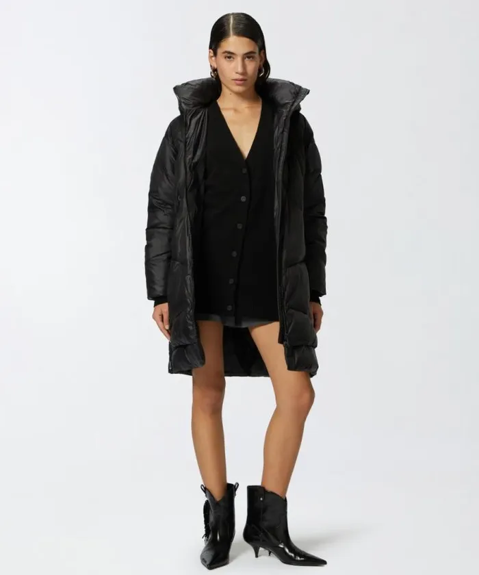 Women Knitwear Pinko Wool And Cashmere Double Buttoned Cardigan Limo Black Women Knitwear Pinko Wool And Cashmere Double Buttoned Cardigan Limo Black