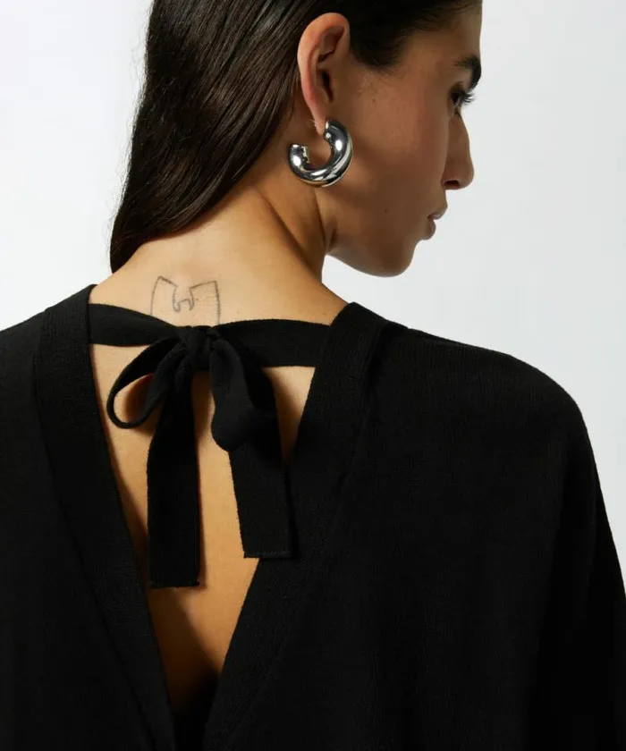 Women Knitwear Pinko Wool And Cashmere Double Buttoned Cardigan Limo Black Women Knitwear Pinko Wool And Cashmere Double Buttoned Cardigan Limo Black