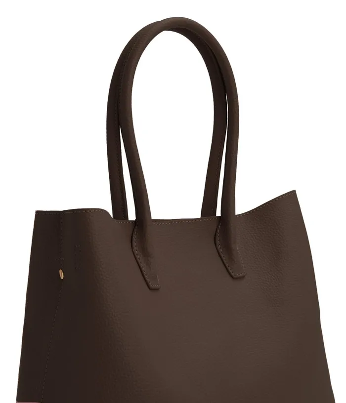 Women Krista Vegan Satchel 8211 Purity Chocolate Matt and Nat Satchels