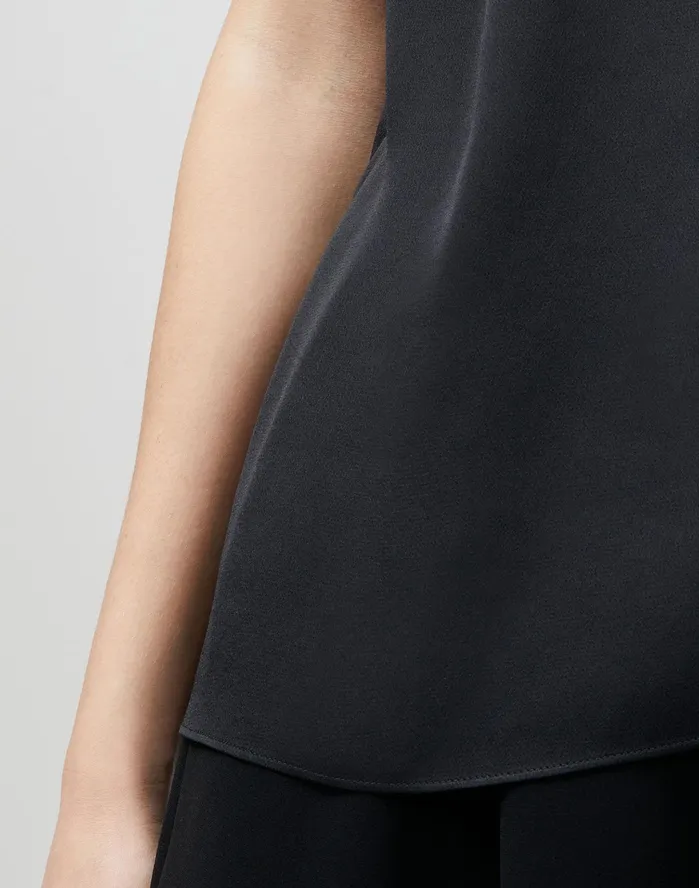 Women Lafayette 148 New York Blouses and Shirts Keelan Blouse In Carlisle Cloth Black