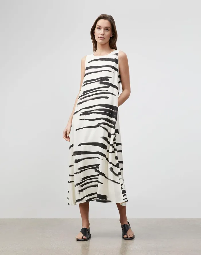 Women Lafayette 148 New York Dresses PlusSize Ross Dress In Painted Zebra Stripe Print Drape Cloth Creme Fraiche Multi Women Lafayette 148 New York Dresses PlusSize Ross Dress In Painted Zebra Stripe Print Drape Cloth Creme Fraiche Multi