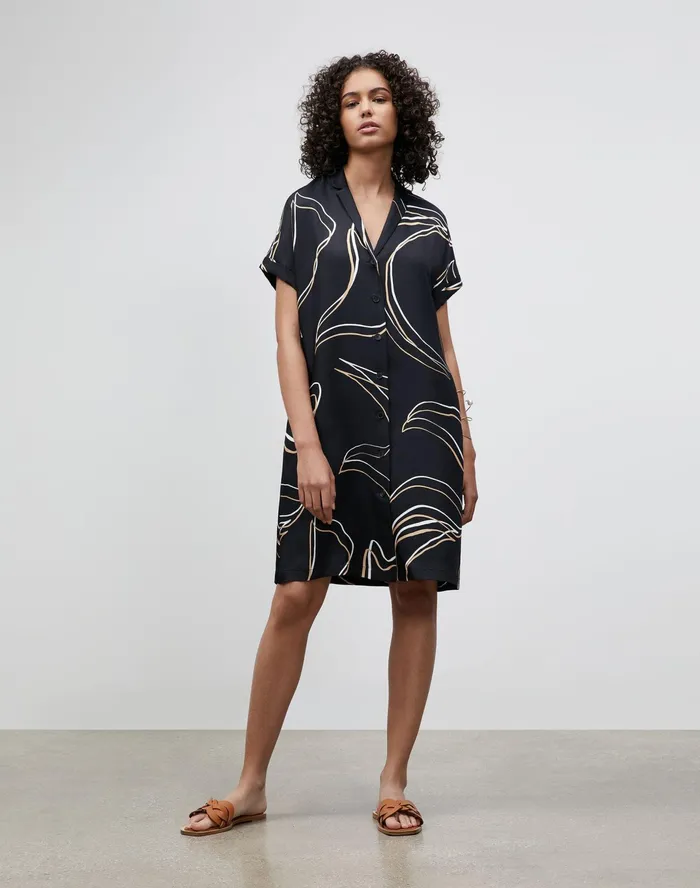 Women Lafayette 148 New York Dresses PlusSize Sawyer Dress In Garden Contour Print Black Multi Women Lafayette 148 New York Dresses PlusSize Sawyer Dress In Garden Contour Print Black Multi