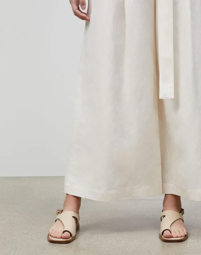 Women Lafayette 148 New York Pants and Shorts Gavin WideLeg Pant In Coastal Cloth Alabaster