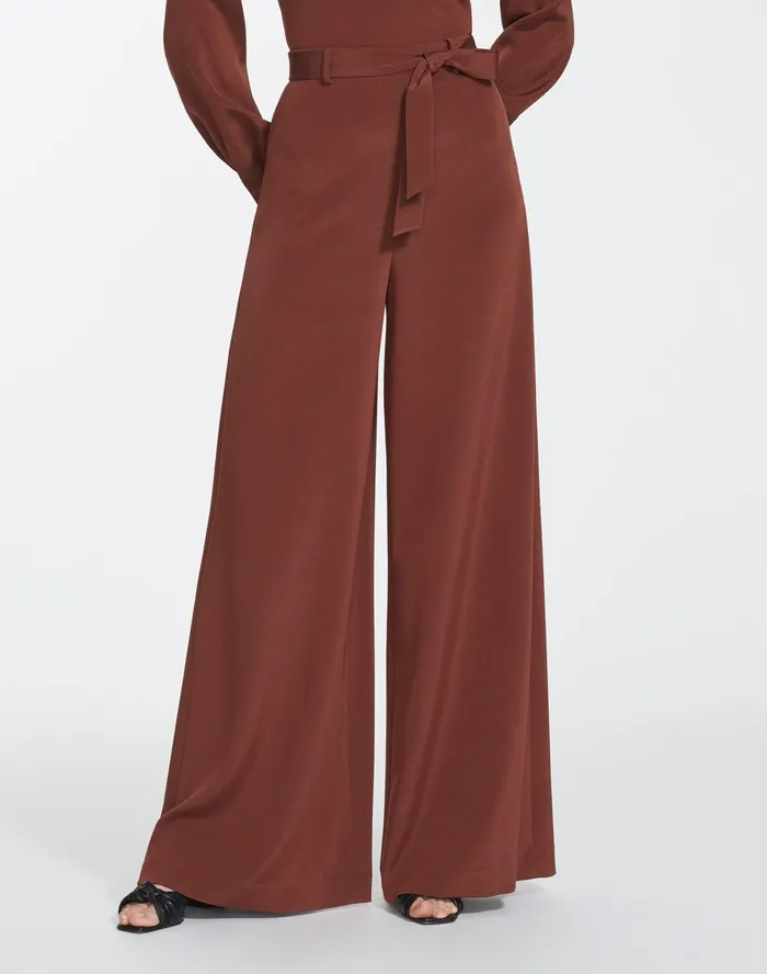 Women Lafayette 148 New York Pants and Shorts Luxe Stretch Crepe De Chine Jackson WideLeg Pant Burnt Cinnamon Women Lafayette 148 New York Pants and Shorts Luxe Stretch Crepe De Chine Jackson WideLeg Pant Burnt Cinnamon