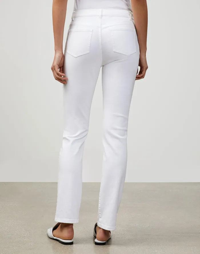 Women Lafayette 148 New York Pants and Shorts PlusSize YarnDyed Denim Thompson Jean White