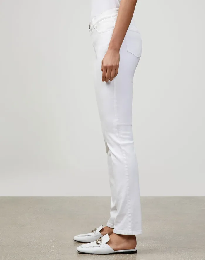 Women Lafayette 148 New York Pants and Shorts PlusSize YarnDyed Denim Thompson Jean White