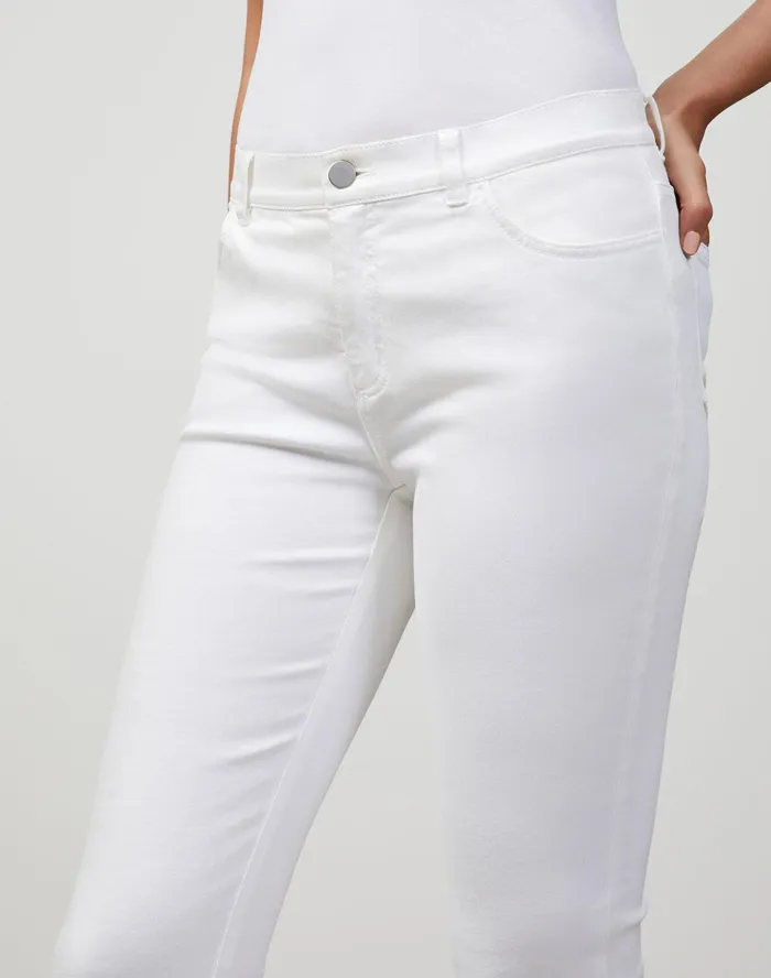 Women Lafayette 148 New York Pants and Shorts PlusSize YarnDyed Denim Thompson Jean White