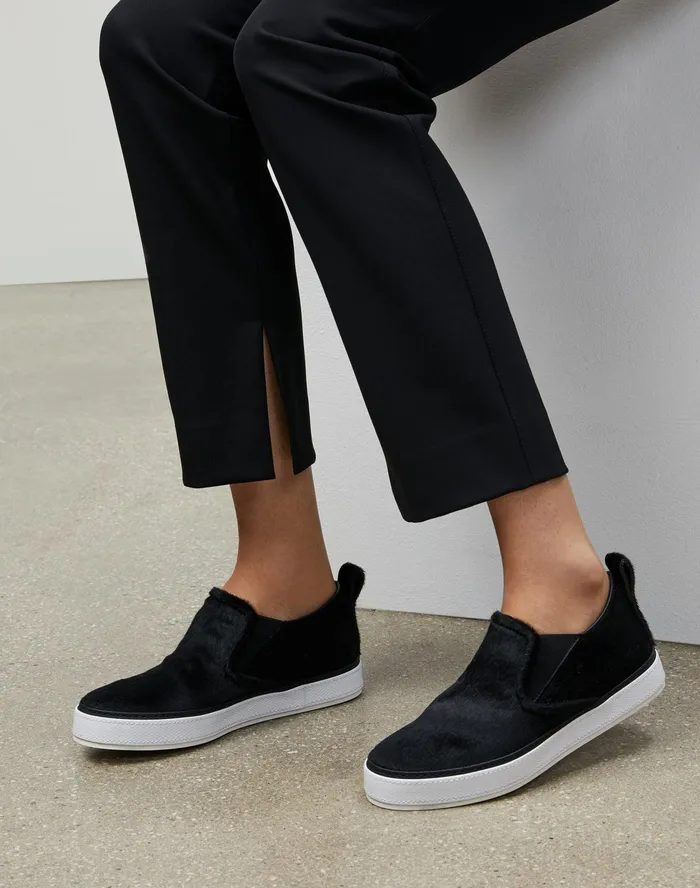 Women Lafayette 148 New York Sneakers Calf Hair Sidney Sneaker Black