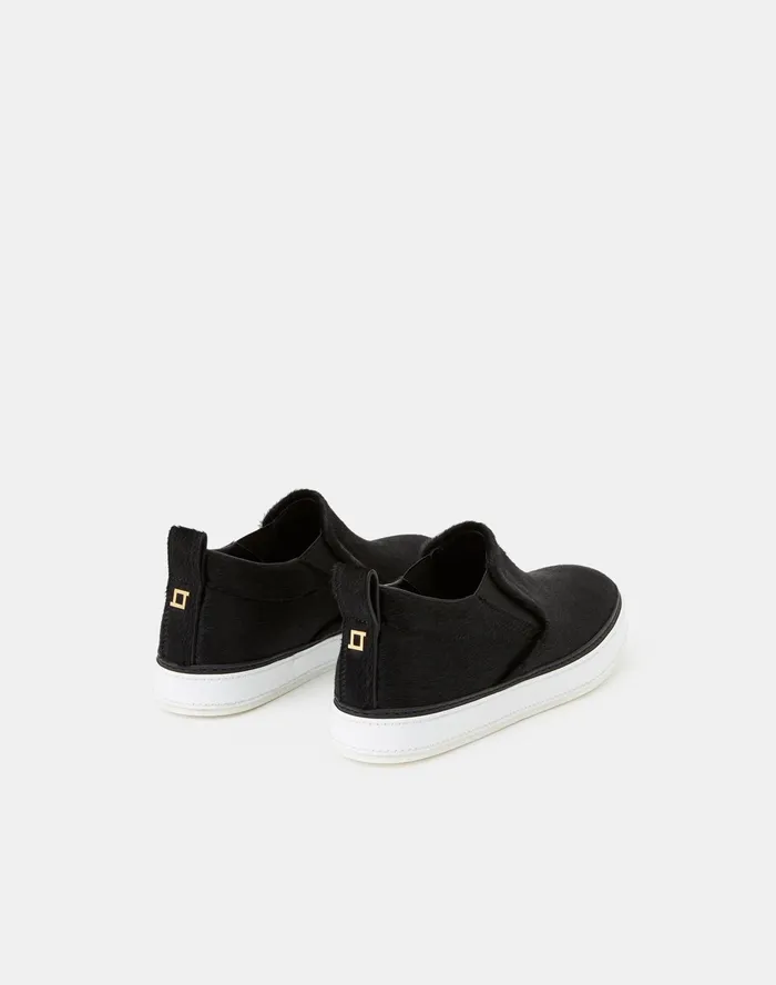 Women Lafayette 148 New York Sneakers Calf Hair Sidney Sneaker Black