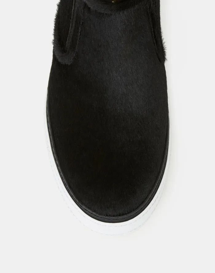 Women Lafayette 148 New York Sneakers Calf Hair Sidney Sneaker Black