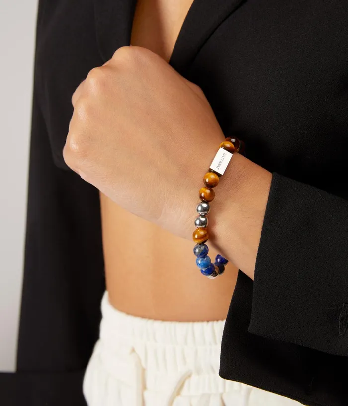 Women Laughing 8211 Stone Bead Bracelet Black Matt and Nat Bracelets