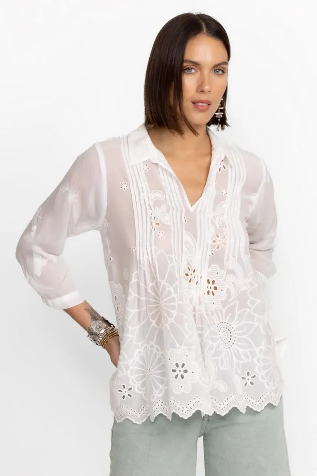 Women LEMMI BLOUSE White Johnny Was Tops