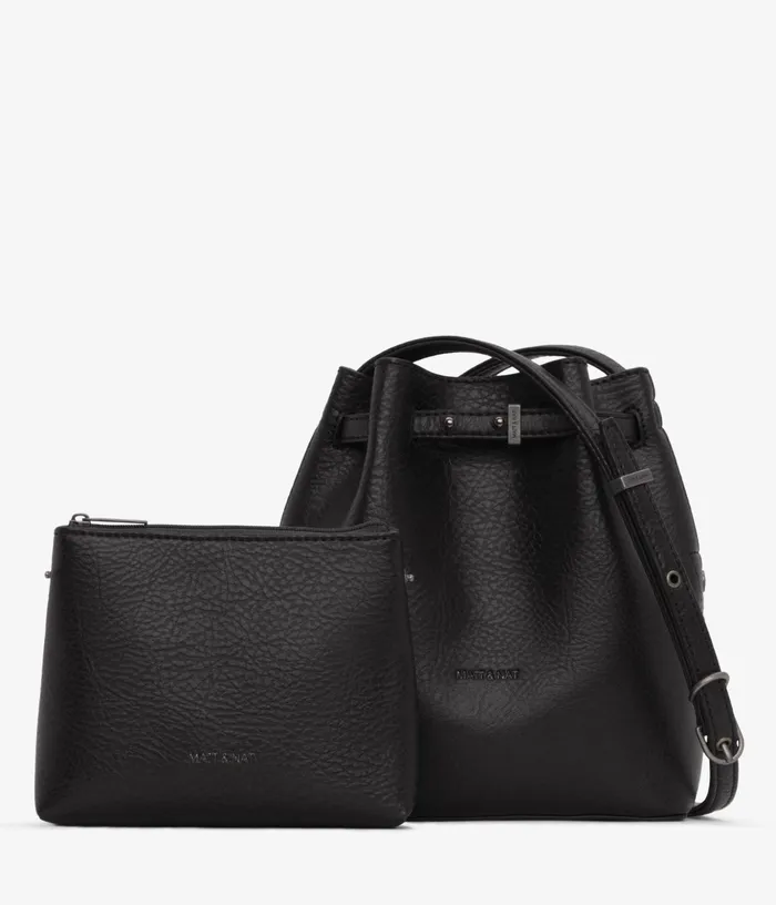 Women Lexi Mini Vegan Bucket Bag 8211 Dwell Blkblk Matt and Nat Bucket Bags Women Lexi Mini Vegan Bucket Bag 8211 Dwell Blkblk Matt and Nat Bucket Bags