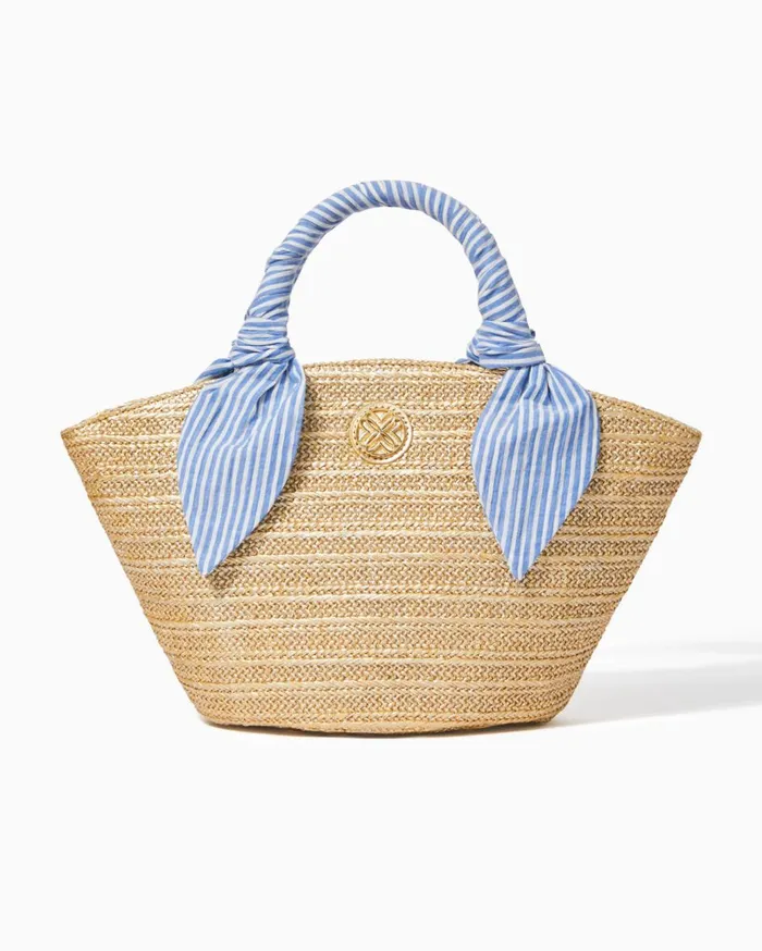 Women Lilly Pulitzer Bags Malia Mini Straw Bag Gold Metallic