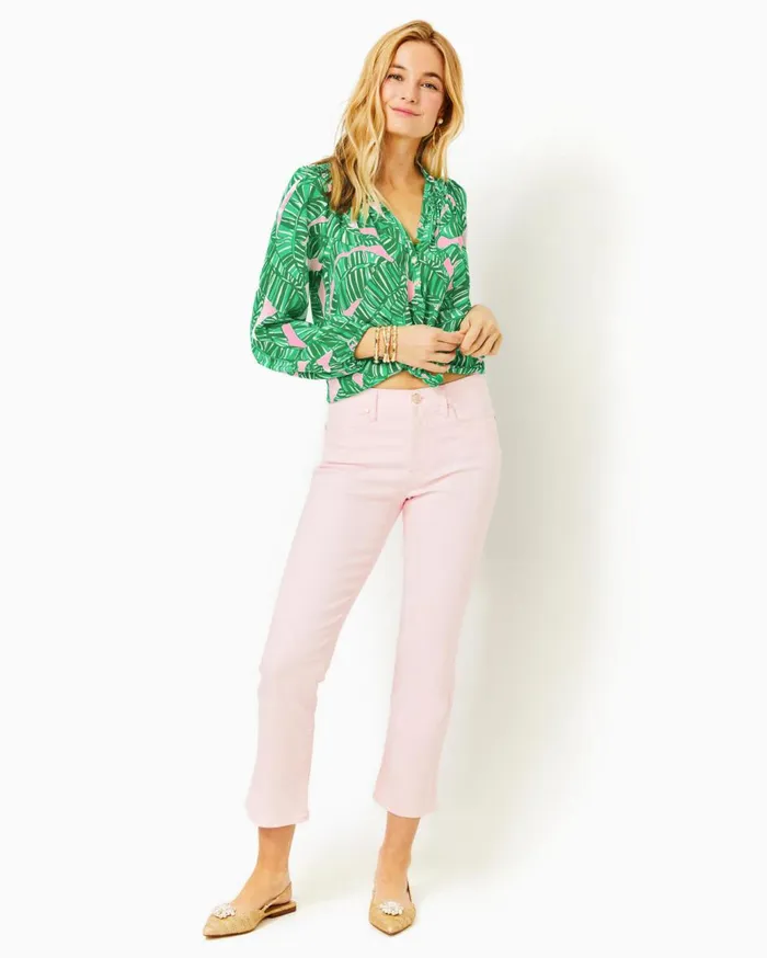 Women Lilly Pulitzer Bottoms 27034 Annet High Rise Crop Flare Pant Resort White Women Lilly Pulitzer Bottoms 27034 Annet High Rise Crop Flare Pant Resort White