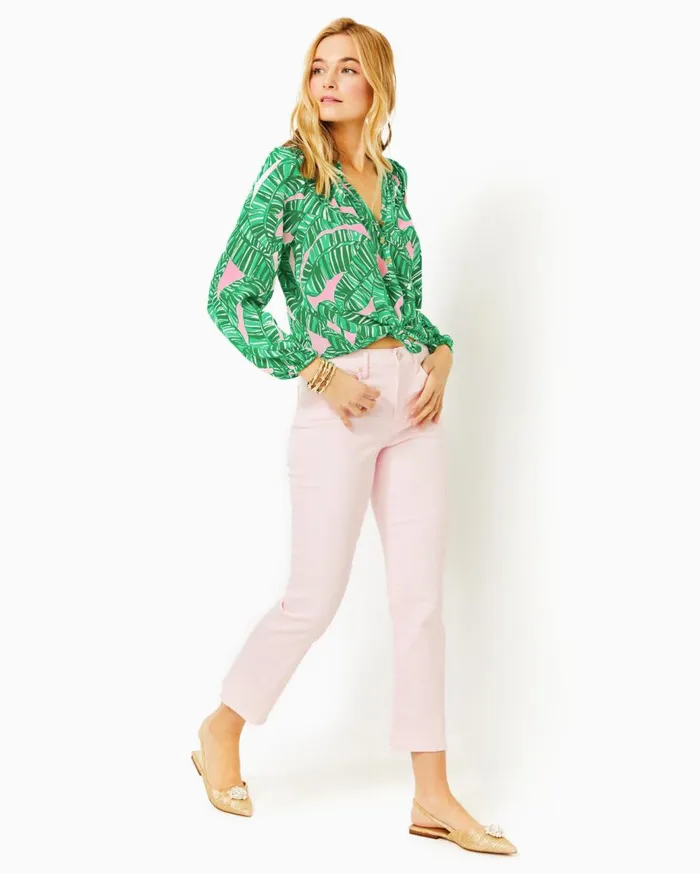 Women Lilly Pulitzer Bottoms 27034 Annet High Rise Crop Flare Pant Resort White Women Lilly Pulitzer Bottoms 27034 Annet High Rise Crop Flare Pant Resort White