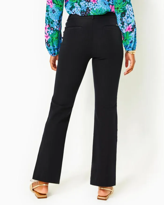 Women Lilly Pulitzer Bottoms 32034 Kidman High Rise Pant Noir Women Lilly Pulitzer Bottoms 32034 Kidman High Rise Pant Noir
