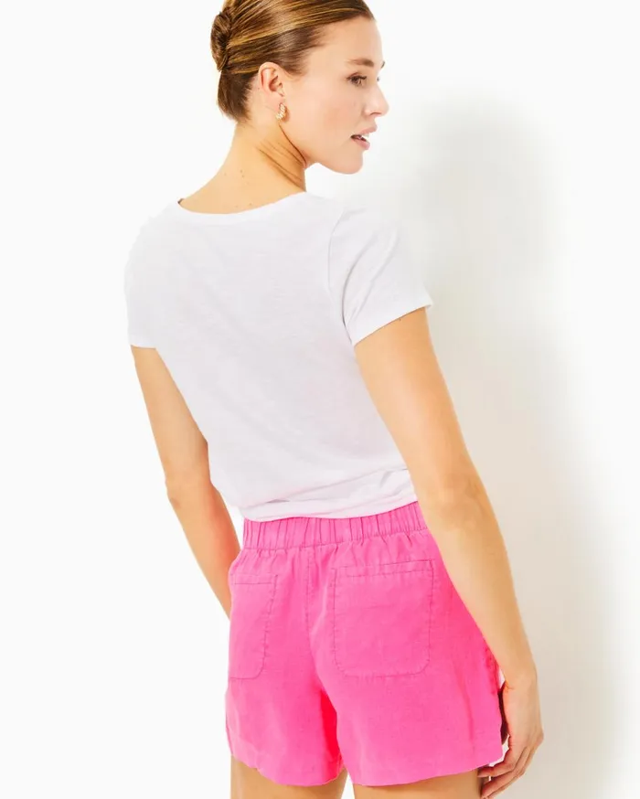 Women Lilly Pulitzer Bottoms 4034 Lilo Linen Short Roxie Pink Women Lilly Pulitzer Bottoms 4034 Lilo Linen Short Roxie Pink