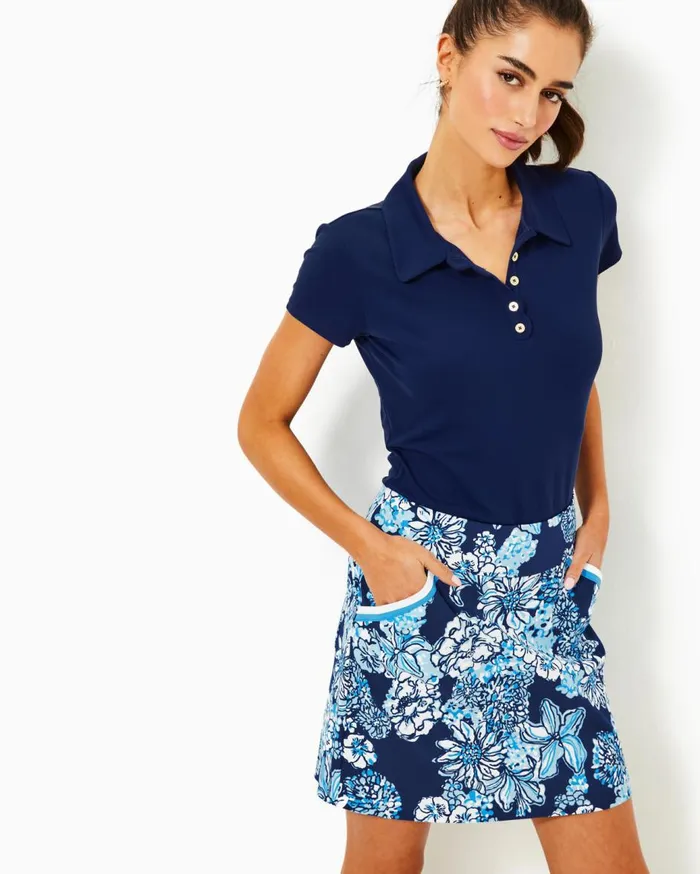 Women Lilly Pulitzer Bottoms UPF 50 Luxletic Monica Skort Low Tide Navy Bouquet All Day Golf Women Lilly Pulitzer Bottoms UPF 50 Luxletic Monica Skort Low Tide Navy Bouquet All Day Golf