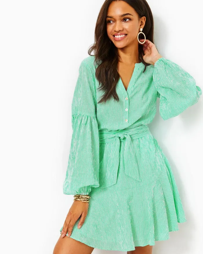 Women Lilly Pulitzer Dresses Carla Striped Dress Spearmint Harbor Stripe Women Lilly Pulitzer Dresses Carla Striped Dress Spearmint Harbor Stripe
