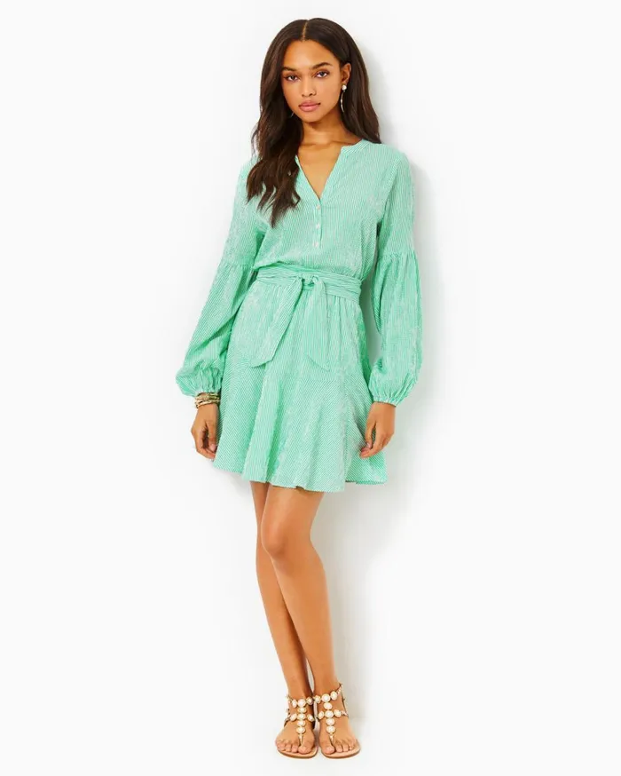 Women Lilly Pulitzer Dresses Carla Striped Dress Spearmint Harbor Stripe Women Lilly Pulitzer Dresses Carla Striped Dress Spearmint Harbor Stripe
