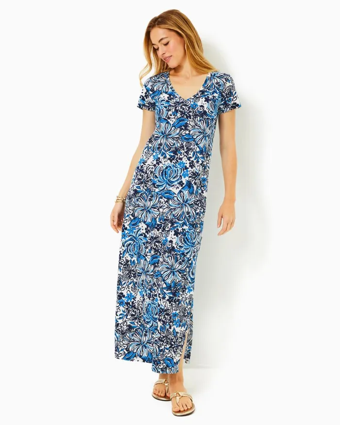 Women Lilly Pulitzer Dresses Etta Maxi Dress Mizner Red Seaside Harbour