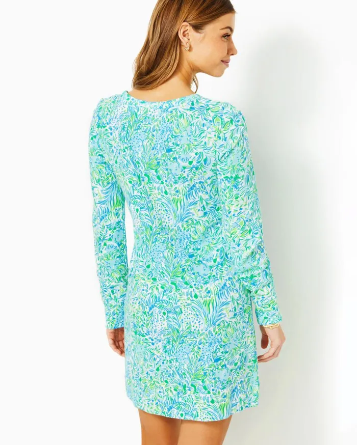 Women Lilly Pulitzer Dresses Kenley Cotton Crew Neck Dress True Navy Riviera Stripe Women Lilly Pulitzer Dresses Kenley Cotton Crew Neck Dress True Navy Riviera Stripe