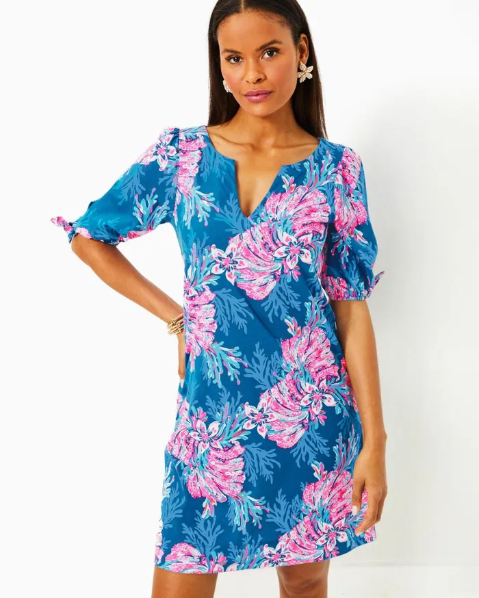 Women Lilly Pulitzer Dresses Mialeigh Linen Dress Conch Shell Pink X Resort White Women Lilly Pulitzer Dresses Mialeigh Linen Dress Conch Shell Pink X Resort White