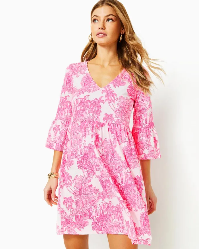 Women Lilly Pulitzer Dresses UPF 50 Solia ChillyLilly Dress Multi Spring In Your Step Women Lilly Pulitzer Dresses UPF 50 Solia ChillyLilly Dress Multi Spring In Your Step