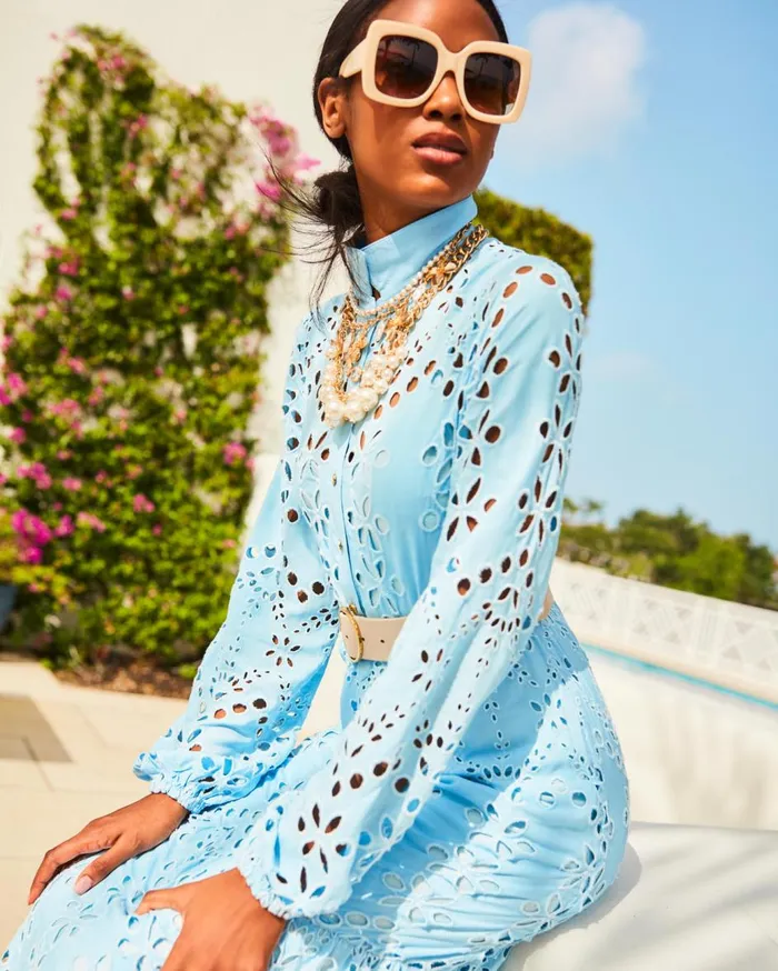 Women Lilly Pulitzer Dresses Zia Eyelet Midi Shirtdress Hydra Blue Soiree Eyelet Women Lilly Pulitzer Dresses Zia Eyelet Midi Shirtdress Hydra Blue Soiree Eyelet