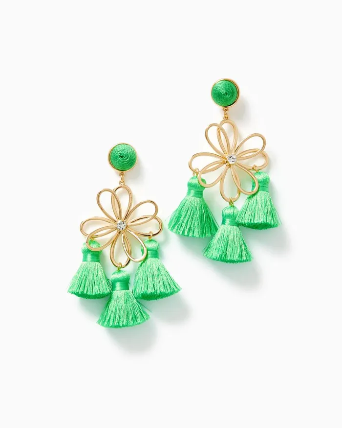 Women Lilly Pulitzer Jewelry Come On Clover Earrings Spearmint