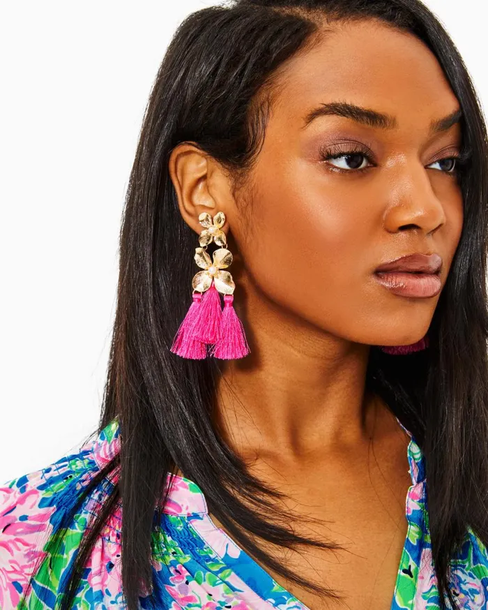 Women Lilly Pulitzer Jewelry Via Flora Tassel Earrings Roxie Pink Women Lilly Pulitzer Jewelry Via Flora Tassel Earrings Roxie Pink