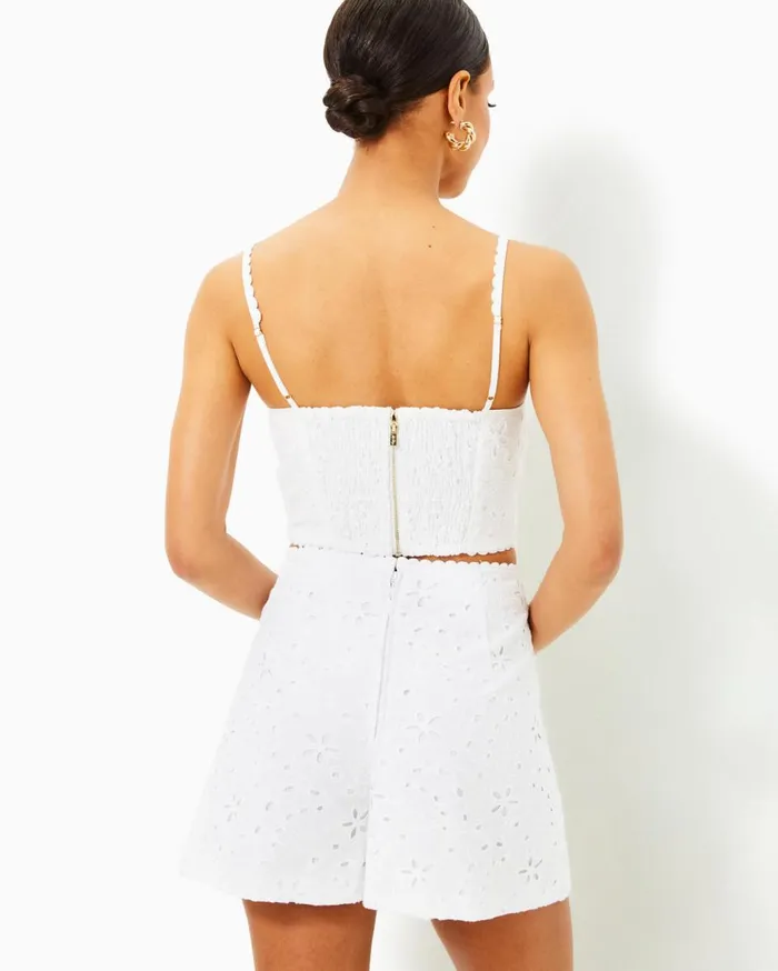 Women Lilly Pulitzer Matching Sets Winslow Eyelet Top and Short Set Resort White Sealife Eyelet Women Lilly Pulitzer Matching Sets Winslow Eyelet Top and Short Set Resort White Sealife Eyelet