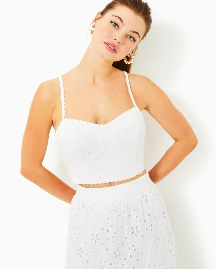 Women Lilly Pulitzer Matching Sets Winslow Eyelet Top and Short Set Resort White Sealife Eyelet Women Lilly Pulitzer Matching Sets Winslow Eyelet Top and Short Set Resort White Sealife Eyelet