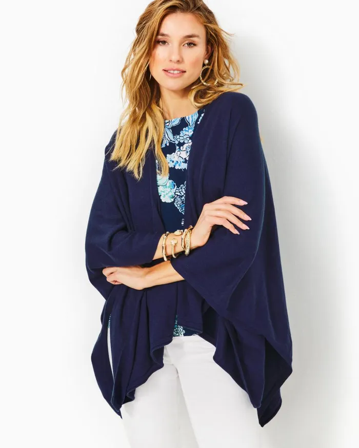 Women Lilly Pulitzer Scarves and Wraps Terri Sweater Wrap Resort White