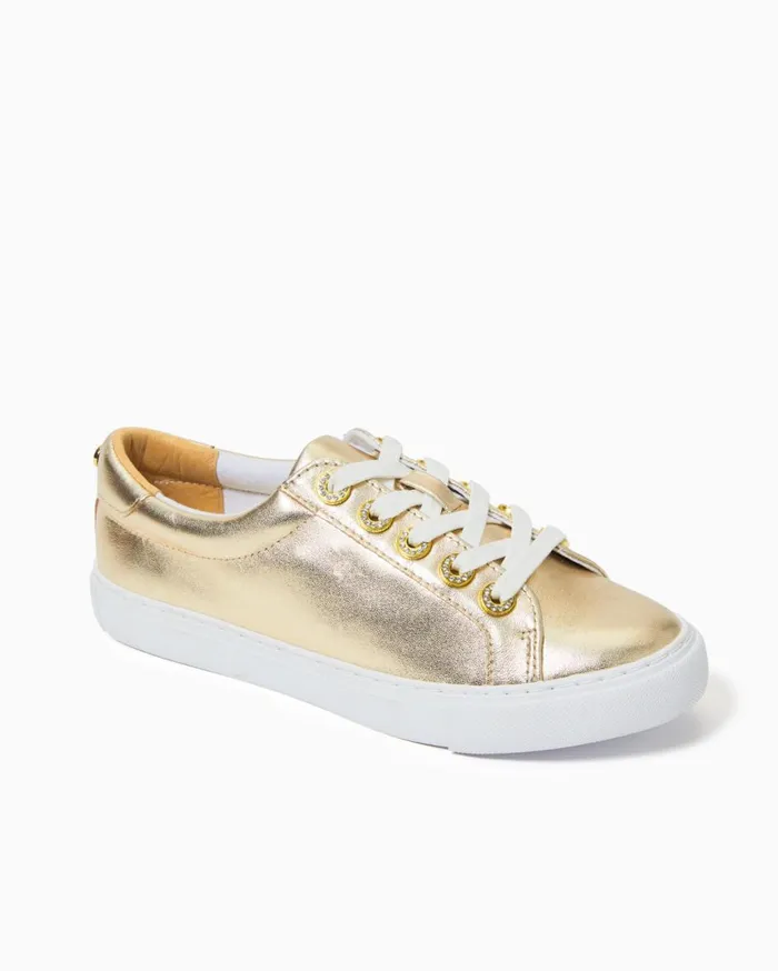 Women Lilly Pulitzer Shoes Lux Hallie Sneaker Resort White