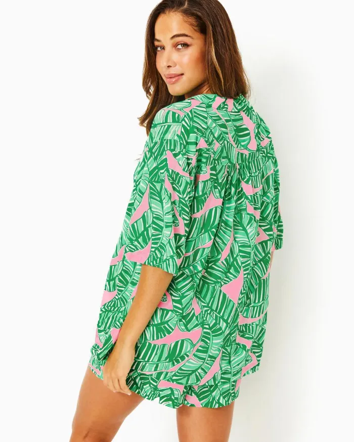 Women Lilly Pulitzer Swim Franki CoverUp Shirt Conch Shell Pink Lets Go Bananas Women Lilly Pulitzer Swim Franki CoverUp Shirt Conch Shell Pink Lets Go Bananas