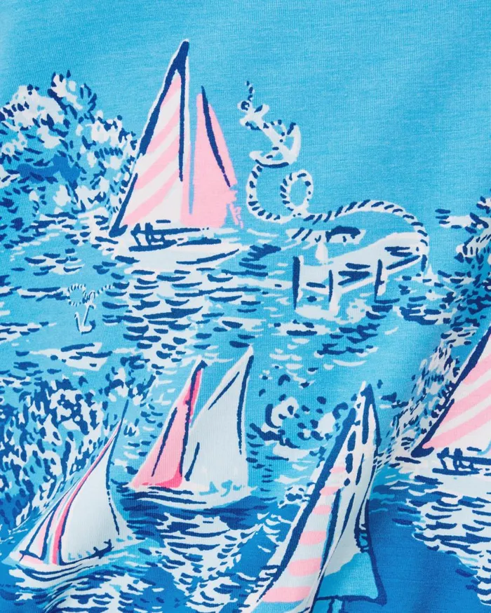 Women Lilly Pulitzer Tops Cannavale Knit Top Lunar Blue A Lil Nauti Engineered Knit Top Women Lilly Pulitzer Tops Cannavale Knit Top Lunar Blue A Lil Nauti Engineered Knit Top