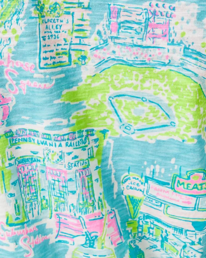 Women Lilly Pulitzer Tops Etta VNeck Top Multi Lilly Loves Philly Women Lilly Pulitzer Tops Etta VNeck Top Multi Lilly Loves Philly