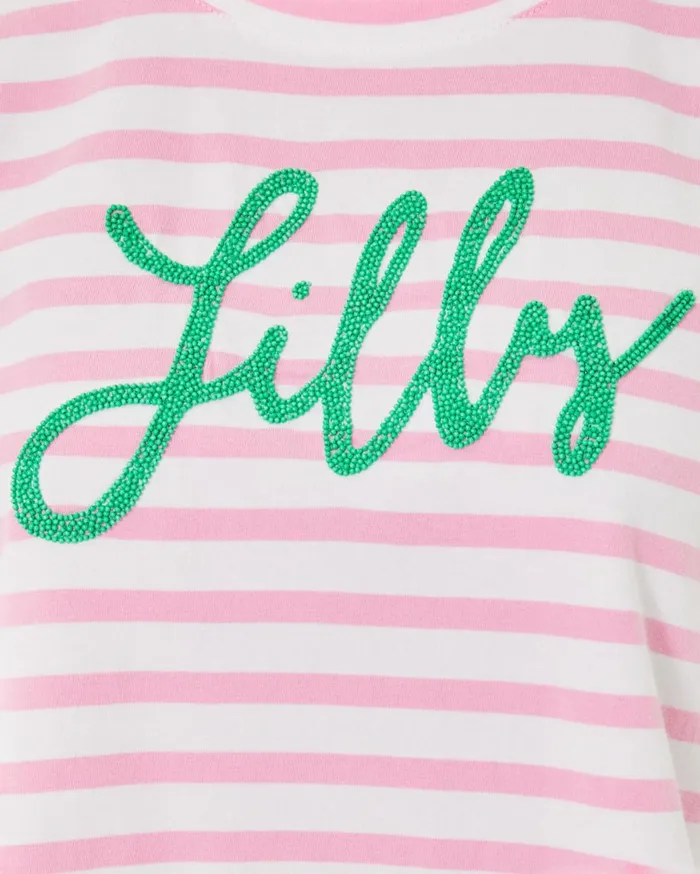 Women Lilly Pulitzer Tops Keenan Cropped Cotton Top Conch Shell Pink Striped Lilly Pulitzer Embellished Top Women Lilly Pulitzer Tops Keenan Cropped Cotton Top Conch Shell Pink Striped Lilly Pulitzer Embellished Top