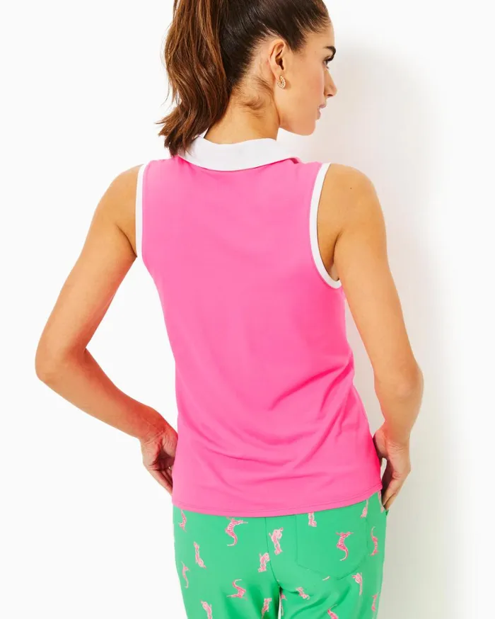 Women Lilly Pulitzer Tops UPF 50 Luxletic Imara Polo Top Multi Bahamas Beachcomber Women Lilly Pulitzer Tops UPF 50 Luxletic Imara Polo Top Multi Bahamas Beachcomber
