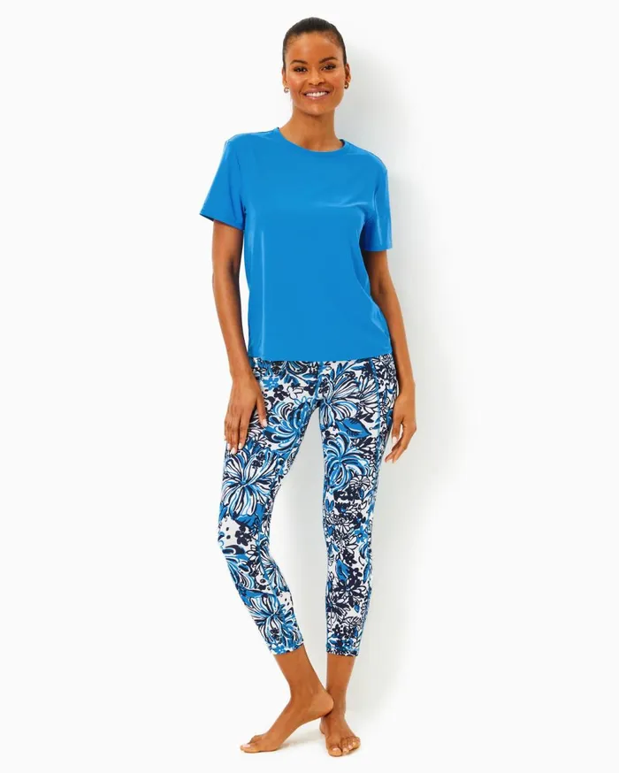 Women Lilly Pulitzer Tops UPF 50 Luxletic Rally Active Tee Morelle Blue Women Lilly Pulitzer Tops UPF 50 Luxletic Rally Active Tee Morelle Blue
