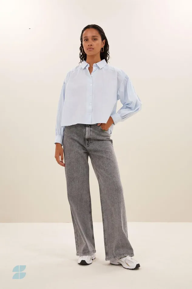 Women Lina Pant Grey Denim Bybar Trousers